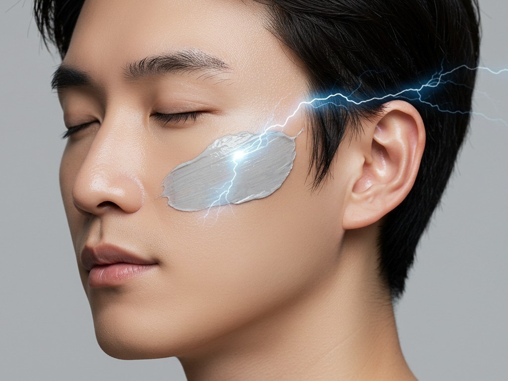 メンズ向けプラズマフェイシャル 肌質改善施術イメージ